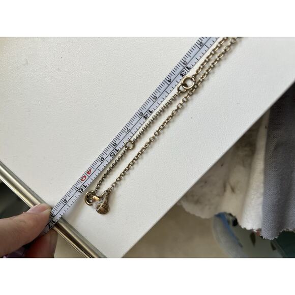 J. Crew Faux Pearl Long Station Necklace Antique Gold Tone 32” - Picture 4 of 5